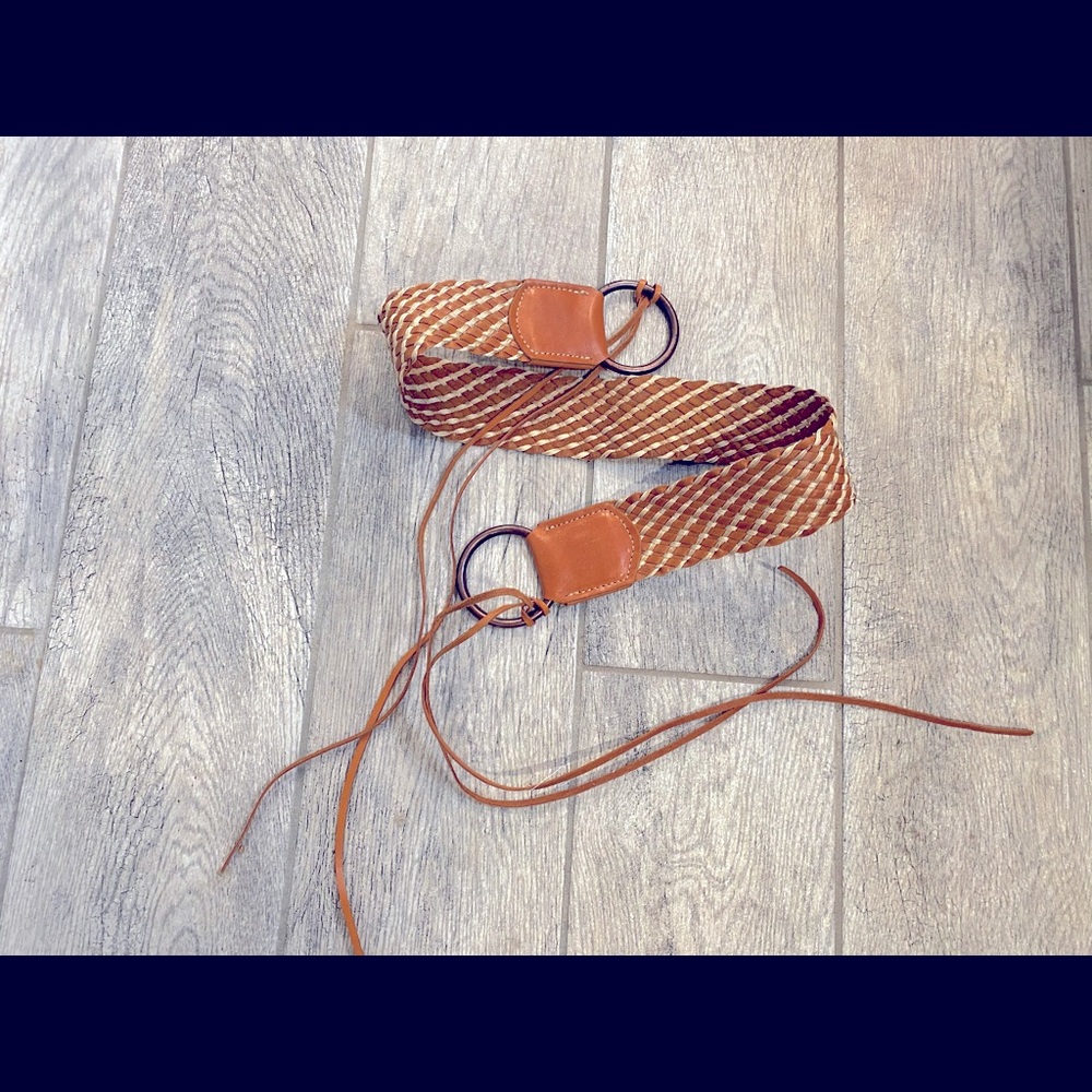 Camel Weave Tie Belt